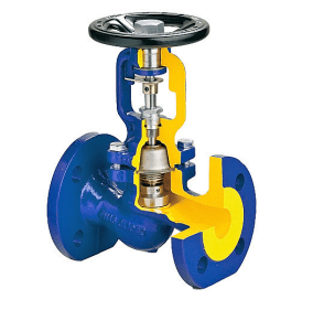 Вентиль запорный сильфонный Zetkama 234A zBEL PN16 GG25 / 1.4021 / 1.4021, штурвал, Тмакс=+300