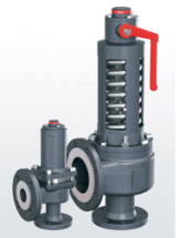 355-tGFL-MD Предохранительный клапан (сфер. чугун GGG40-3) угловой PN40 Тмакс=+350оС 0,2-40bar фланцевый (DN50, 50x80, 355-tGFL-50-FL/FL-50/80-PTFE-0.