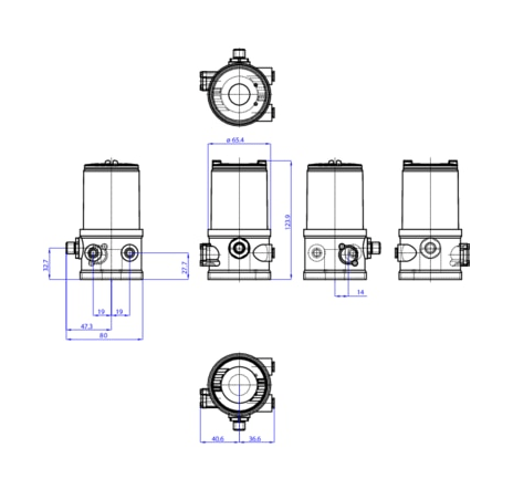 Управляющая головка для децентрализованной автоматизации прямоточных клапанов ELEMENT (238723)