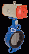 Затвор дисковый поворотный-WA, DN65, с приводом-EE, EW70 GG/нерж. сталь/NBR, с возвратной пружиной