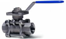 Кран шаровый BV17 с ISO-фл.под прив., нерж.ст., полнопрох. PN40/PN63 резьба (BV17SE.04.050.40)